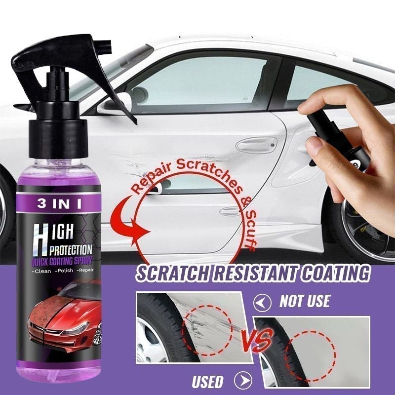 🔥Hot Sale🔥3 in 1 High Protection Quick Car Coating Spray(🚙 suitable for all colors car paint)