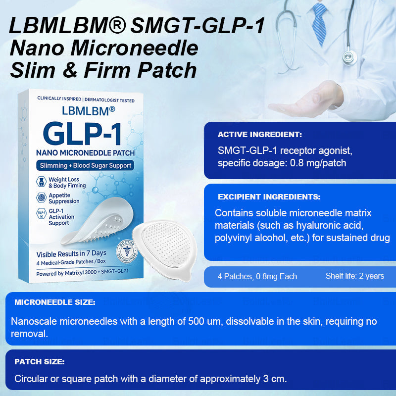 Official Store | LBMLBM® SMGT-GLP-1 Nano Microneedle Patch with Collagen & Matrixyl 3000
