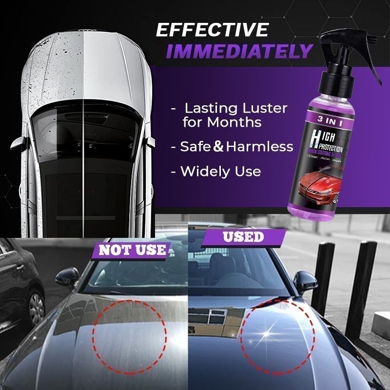 🔥Hot Sale🔥3 in 1 High Protection Quick Car Coating Spray(🚙 suitable for all colors car paint)